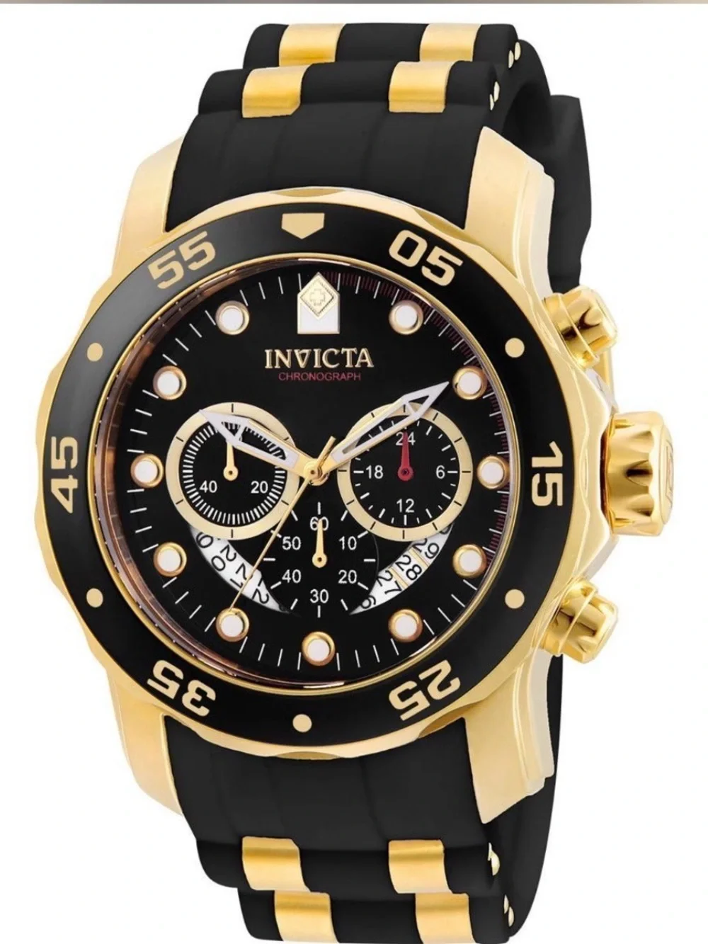 New  - Invicta Pro Diver SCUBA Men's Watch - 48mm, Gold, Black